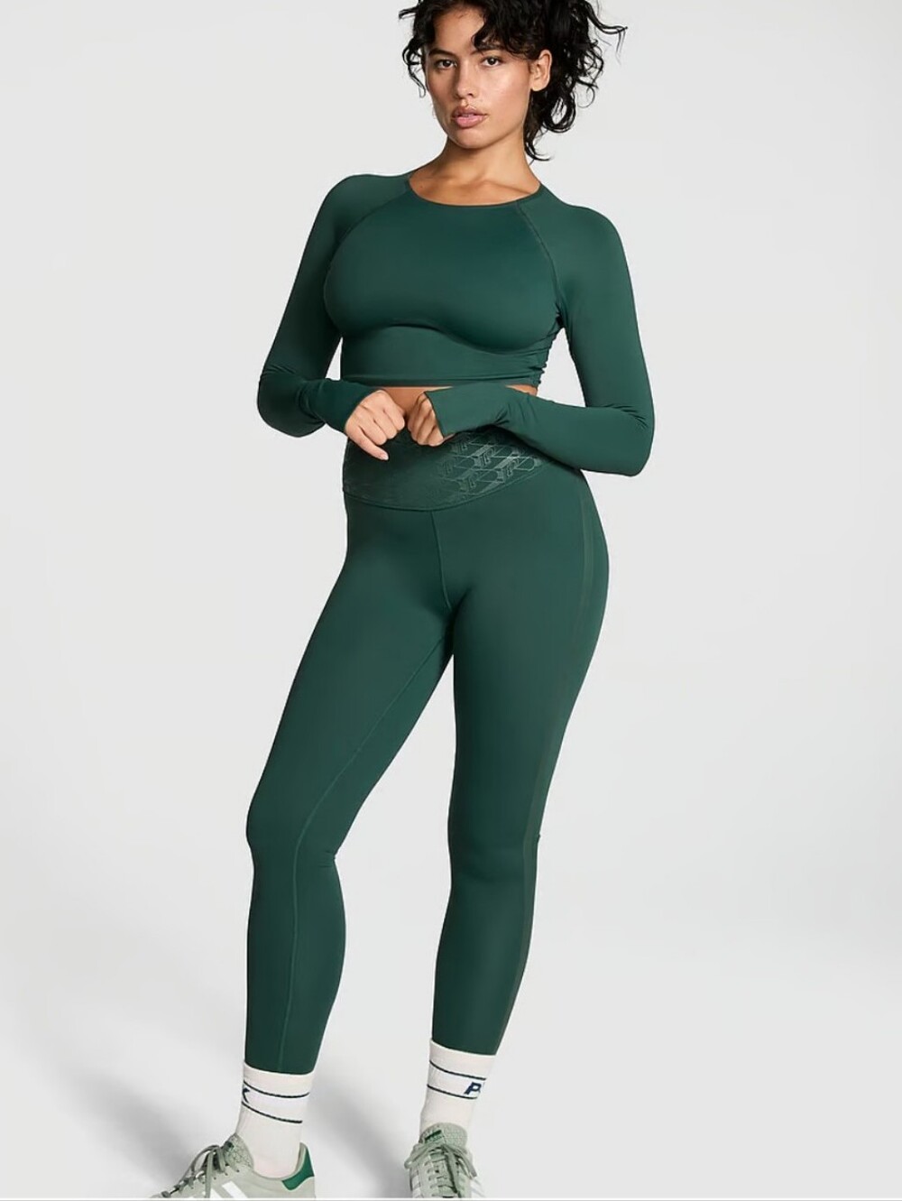 PINK Victoria's Secret Relay Logo Long Sleeve And Leggings Set